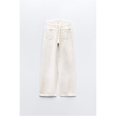 TRF MID-RISE LOOSE FOIL JEANS