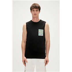 Bad Bear, Monstera Tank-top Siyah Baskılı Erkek Atlet