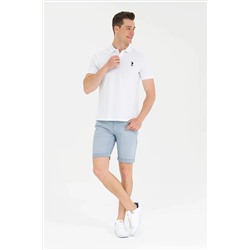 Erkek Beyaz Basic Polo Yaka Tişört