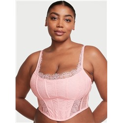 DREAM ANGELS Boho Floral Embroidery Cap-Sleeve Corset Top