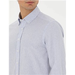 Mavi Slim Fit Uzun Kollu Gömlek