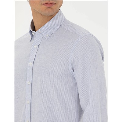 Mavi Slim Fit Uzun Kollu Gömlek