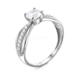 Кольцо помолвочное для предложения руки из серебра с фианитом 925 пробы к-7204р200