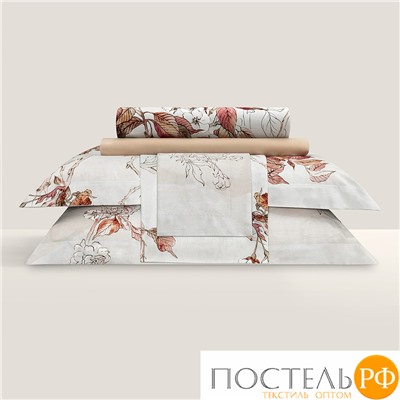 TOGAS МАРИНЕО серо-коричн К-т наволочек 70x70, 2пр, роял сатин