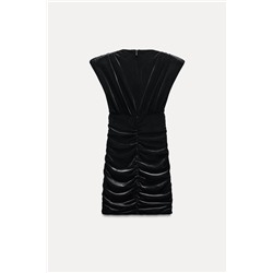 VELVET CUT OUT MINI DRESS
