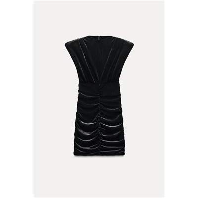VELVET CUT OUT MINI DRESS