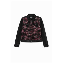 Chaqueta vaquera slim lentejuelas