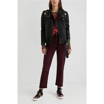 Chaqueta biker vaquera slim