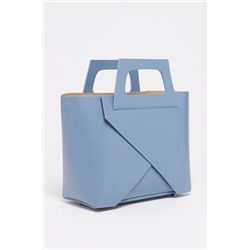 Bolso y neceser de piel granulada Rita Azul claro