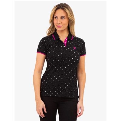 DOT PRINT PIQUE POLO SHIRT