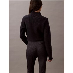 Ponte Herringbone Print Skinny Fit Pants