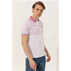 Erkek Menekşe Polo Yaka Tişört
