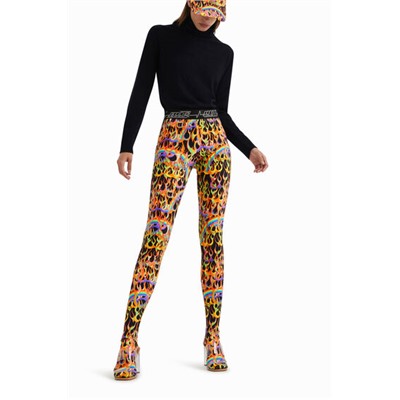 Legging slim animal print