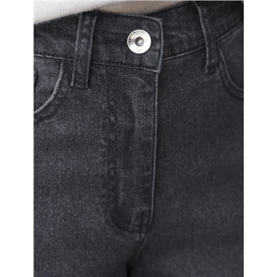 Джинсы трубы широкие из эластичного денима