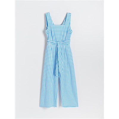 Jumpsuit aus Leinenmischung