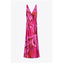 PRINTED MIDI DRESS
