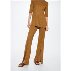 Pantalón canalé abertura -  Mujer | MANGO OUTLET Melilla