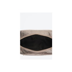Bandolera de piel Gaby Metallic Rosa dorado