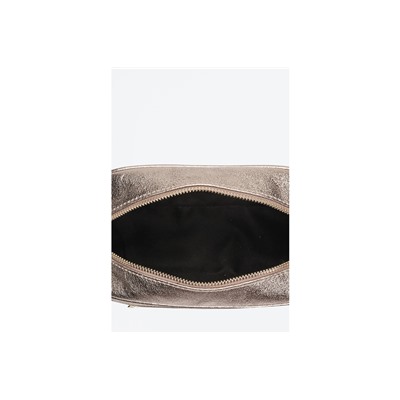 Bandolera de piel Gaby Metallic Rosa dorado