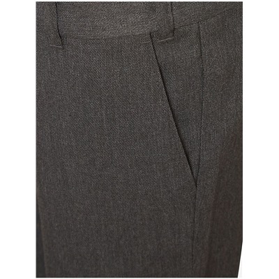 Boys Grey Plus Fit Regular Leg School Trouser 2 Pack