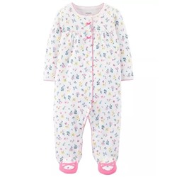 Floral Snap-Up Cotton Sleep & Play