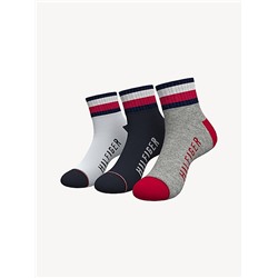 TOMMY HILFIGER ATHLETIC QUARTER TOP SOCK 3PK