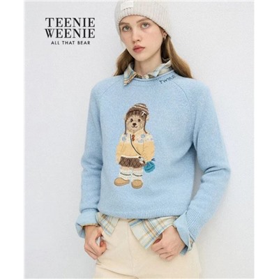 Женский милый шерстяной свитер толстой вязки с подвернутым краем