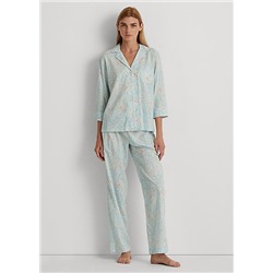 Lauren Paisley Cotton-Blend Sleep Set