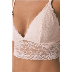Bralette triangular LOVELY encaje rosa