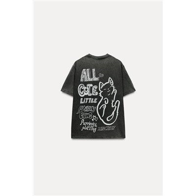 PRINTED FADED T-SHIRT