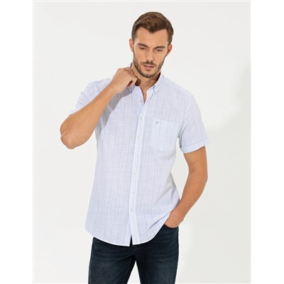 Mavi Regular Fit Kısa Kollu Gömlek