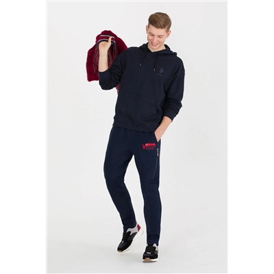 Erkek Lacivert Kapüşonlu Comfort Sweatshirt