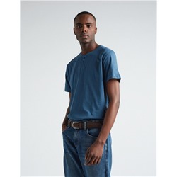 Buttons T-shirt, Men, Blue