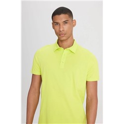 Lee, Regular Fit Normal Kesim Polo Yaka %100 Pamuk Sarı Tişört