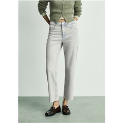 Jeans Blanca rectos crop