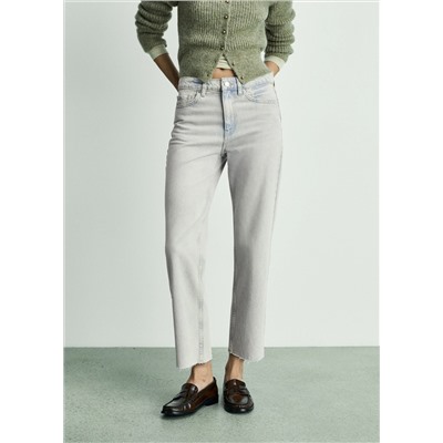 Jeans Blanca rectos crop