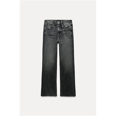 MID-RISE FLARED CROPPED TRF JEANS