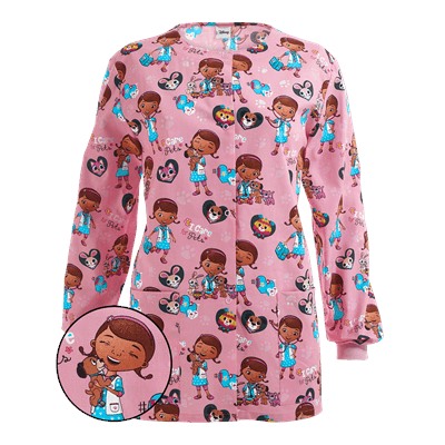 Cherokee Tooniforms Scrubs I Care For Pets Scrub Jacket