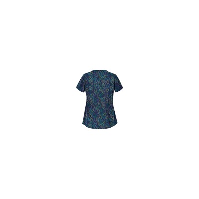 UA Twister Navy Asymmetrical Print Scrub Top