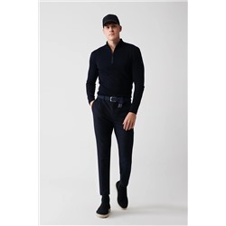 Avva Erkek Lacivert Yandan Cepli Çizgili Flanel Standart Fit Normal Kesim Chino Pantolon A32y3051 A32Y3051