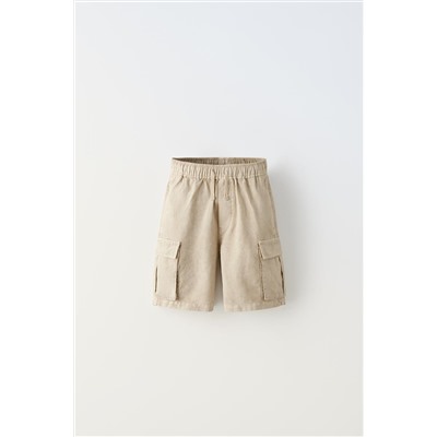 LOOSE-FITTING CARGO BERMUDA SHORTS