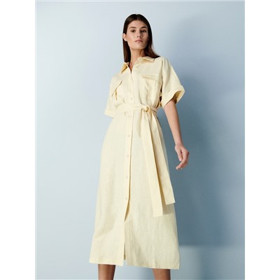 PREMIUM Hemdblusenkleid aus Leinen