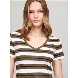 Stripe V-Neck Favorite T-Shirt