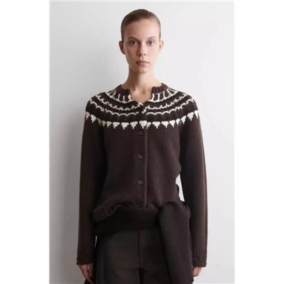 Жаккардовый кардиган с узором