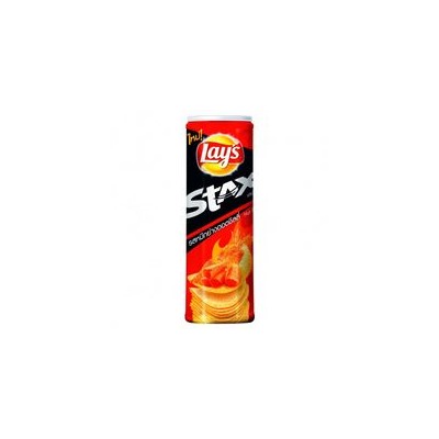 Картофельные чипсы со вкусом чили и кальмара Hot Chili Squid от Lay's 110 гр / Lay's Stax Stax hot Chili Squid Flavour Chips 110g