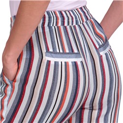 Damen Hose bunt gestreift