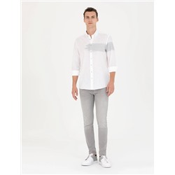 Gri Regular Fit Uzun Kollu Gömlek