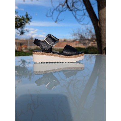 КОМБО испанские босоножки S44AC+итальянская сумка AB.ZAPATOS PELLE · 2704 Negro АКЦИЯ