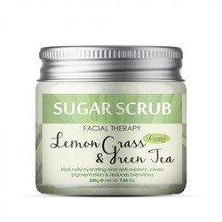 LUSTER Lemon grass &amp; Green Tea Sugar Scrub Сахарный скраб для лица с маслом лемонграсса и экстрактом зелёного чая 200мл