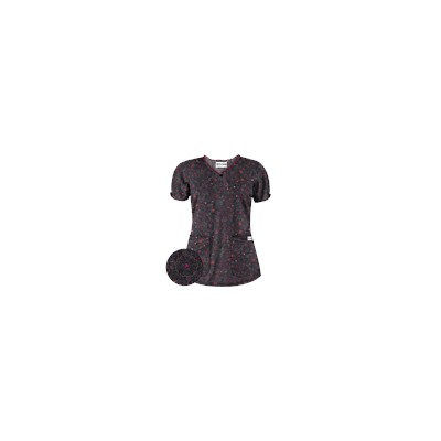 UA Soft Stitch Black Scrub Top